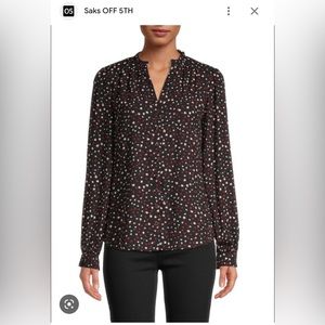 Karl Lagerfekd hearts blouse size large EUC